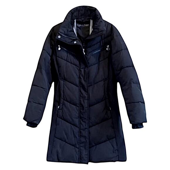 Calvin Klein Navy Blue Puffer Coat | Size XS - Picture 1 of 7
